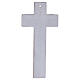 Crucifijo 21x10 cm vidrio burdeos blanco cuerpo estilizado plata s3