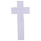 White and red glass crucifix with stylised silver body, 8x4 in s3