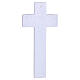 Bicolour glass cross with modern silver body, 8x4 in s4