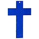 Cruz vidrio azul Árbol de la Vida cuerpo plateado 21x14 cm s4