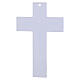 Cruz de vidrio blanco con cuerpo con filigrana de platino 21x13 cm s3