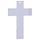 Croce Albero della Vita vetro bianco glitter argento corpo stilizzato 26x16 cm s3