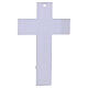Croce vetro bianco glitter oro Albero della Vita corpo stilizzato oro 26x16 cm s3