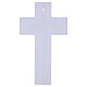 Crucifix double croix en verre décor floral corps moderne argenté 26x16 cm s3