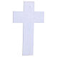 Cruz doble vidrio de Murano 26x15 cm moderno plateado s4