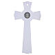 Croix Saint Benoît verre paillettes or corps métal 26x14 cm s5