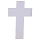 Crocefisso bianco decoro greco corpo moderno argento 25x16 cm s3