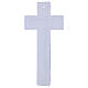 Cruz vidrio bicolor celeste azul cuerpo moderno plateado 34x16 cm s4