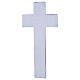 Croce doppia bicolore blu bianco corpo moderno argento 34x16 cm s4