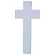 Cruz de vidrio verde esmeralda purpurina cuerpo moderno plateado 34x16 cm s4