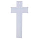 Cruz doble bicolor blanco esmeralda cuerpo moderno plateado 34x16 cm s4
