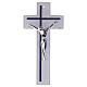 Cruz doble bicolor 34x16 cm vidrio cuerpo plateado moderno s1