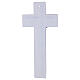 Cruz doble bicolor 34x16 cm vidrio cuerpo plateado moderno s4