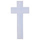 Cruz vidrio bicolor cuerpo moderno plateado 34x16 cm s4