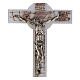 Double crucifix ancre en verre avec décoration en métal 34x16 cm s2