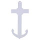 Double Anchor Cross in Glass with Metal Body and Net Decoration, 34x16 cm s4