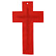 Double red glass crucifix with glitter and gold body, 13x8 in s3