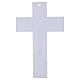 White glass cross with modern golden body, Tree of Life pattern, 13x9 in s4