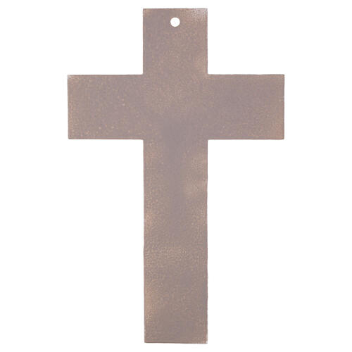 Glass Tree of Life Cross Beige with Modern Silver Body, 34x22 cm 3