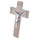 Glass Tree of Life Cross Beige with Modern Silver Body, 34x22 cm s2