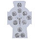 Cruz Vía Crucis vidrio blanco 14 estaciones 34x19 cm s2