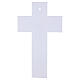 Crucifijo doble vidrio motivo floral 34x20 cm cuerpo moderno plateado s4