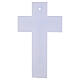 Cruz 34x20 cm doble vidrio de murano con cuerpo moderno plateado s3