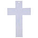 White Glass Wall Crucifix with Modern Silver Body Net Decoration, 34x21 cm s3