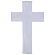 Crucifijo de vidrio blanco cuerpo metal con filamentos de platino 34x22 cm s3