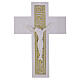 Cruz blanca con motivo griego 32x22 cm cuerpo blanco moderno s1