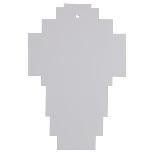 Crocefisso Via Crucis legno e vetro cristo risorto 38x24 cm 4
