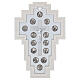Crocefisso Via Crucis legno e vetro cristo risorto 38x24 cm s1