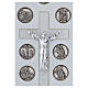 Crocefisso Via Crucis legno e vetro cristo risorto 38x24 cm s2