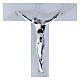 Cruz de vidrio ola purpurina cuerpo moderno plateado 47x25 cm s2