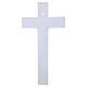 Cruz de vidrio ola purpurina cuerpo moderno plateado 47x25 cm s4