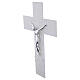 Cruz de vidrio blanco decorado Árbol de la Vida cuerpo moderno plateado 47x30 cm s3