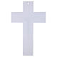White Glass Cross with Tree of Life Decoration Modern Silver Body 47x30 cm s4