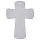Croce in vetro bianco Giubileo 2025 glitter e corpo moderno dorato 16x12 cm s4
