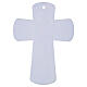 Cruz de vidrio blanco Jubileo 2025 purpurina cuerpo moderno plateados 16x12 cm s4