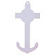 Cross anchor Jubilee 2025 Murano white glass colored decorations, 16x8 cm s4