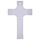 Cruz vidro branco purpurina dourado círculo Jubileu 2025 16x10 cm s4
