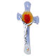 Croce cerchio decoro sole Giubileo 2025 corpo stilizzato argento 16x10 cm s2