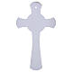 Croce cerchio vetro bianco glitter oro Giubileo 2025 21x12 cm s4