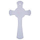 Cruz círculo vidrio purpurina Jubileo 2025 blanca plata 21x12 cm s4
