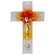 Jubilee 2025 Glass Cross with Golden Body, 16x10 cm s1