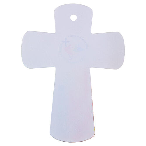 Crucifijo de pared de vidrio de Murano Jubileo 2025 25x19 cm 4