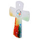 Crocefisso da muro in vetro di murano Giubileo 2025 25x19 cm s3