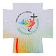 Cruz de parede em vidro de Murano Jubileu 2025 25x19 cm s2