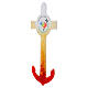Croce ancora in vetro di Murano Giubileo 2025 26x12 cm s3