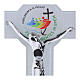 Cruz círculo Jubileo 2025 purpurina cuerpo moderno plata 26x17 cm s2